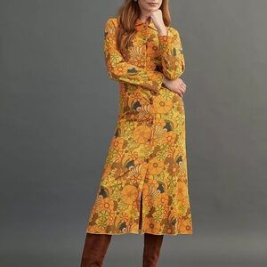 Damson Madder Dolly Psychedelic Midi Dress